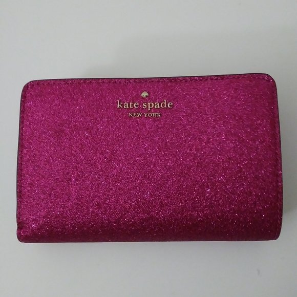 kate spade Handbags - Kate Spade Medium Bi-fold Lola Glitter Wallet